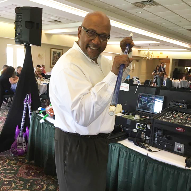 Vince DJing a Party